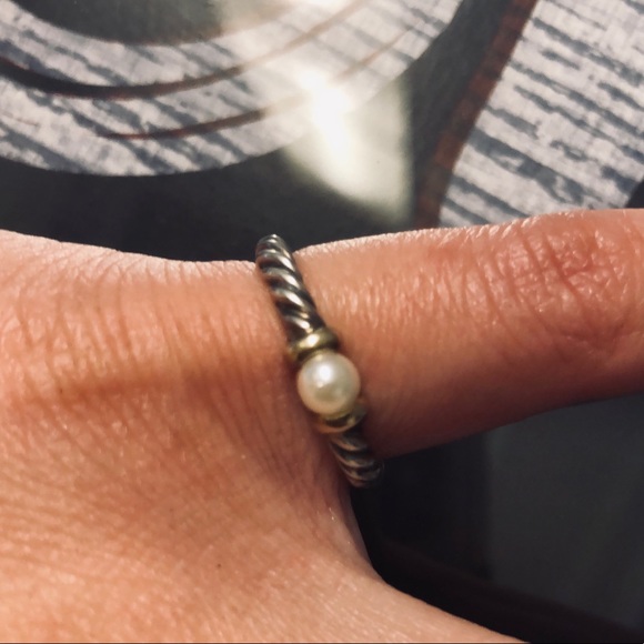 David Yurman Pearl Cable Ring 14k *SOLD* - Picture 4 of 6